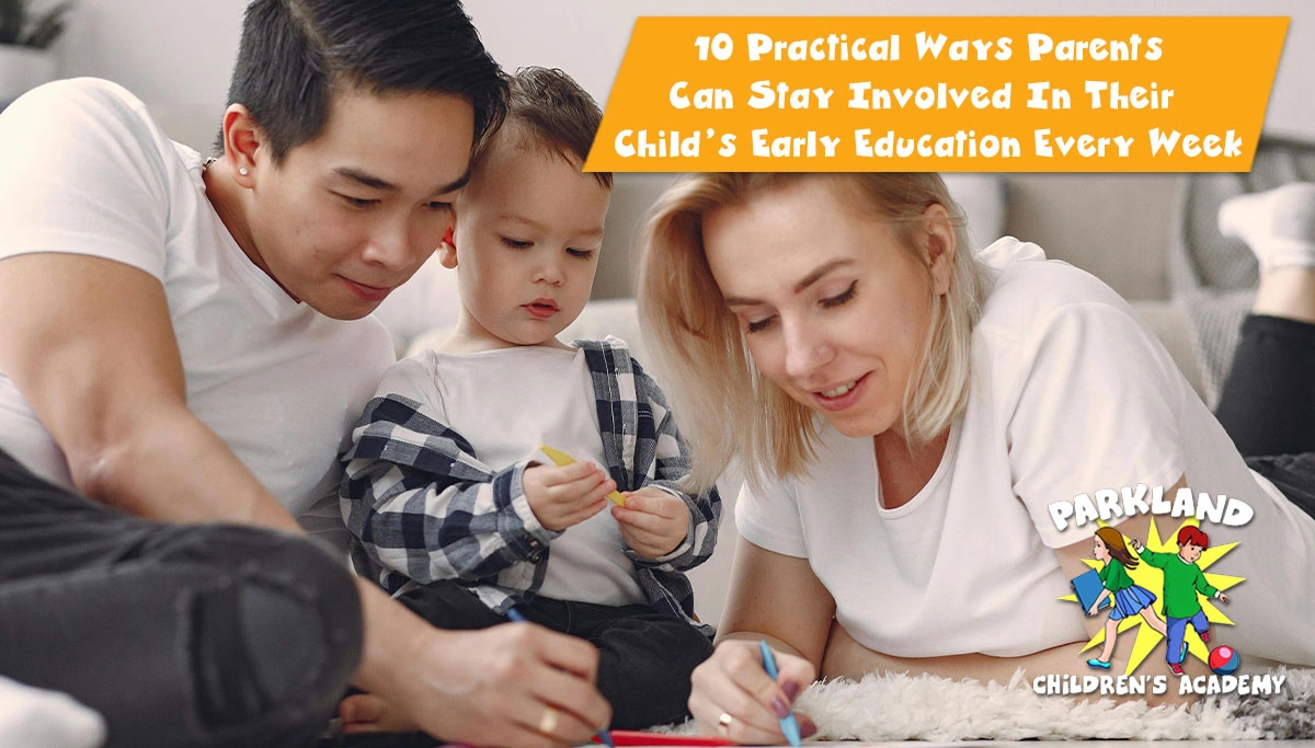 Parents helping their young child with homework